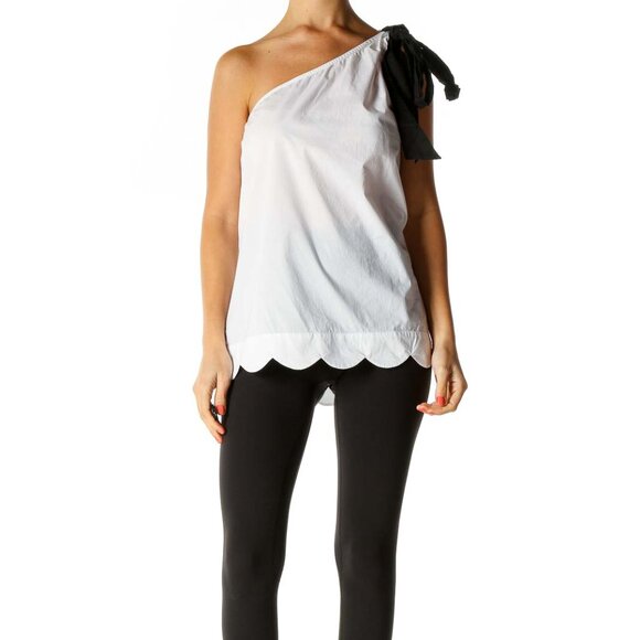 Halogen Tops - Halogen White Solid All Day Wear Blouse